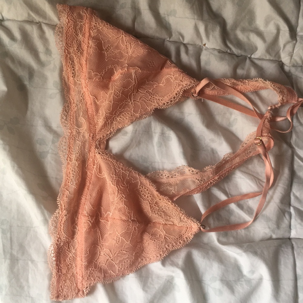 Pink Lace Racerback Bralette